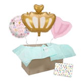 Heliumballon-Geschenk "Happy Birthday" Krönchen