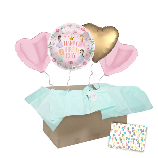 Heliumballon-Geschenk "Happy Birthday" Prinzessin