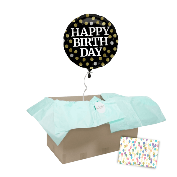 Heliumballon-Geschenk "Happy Birthday" Sparkling