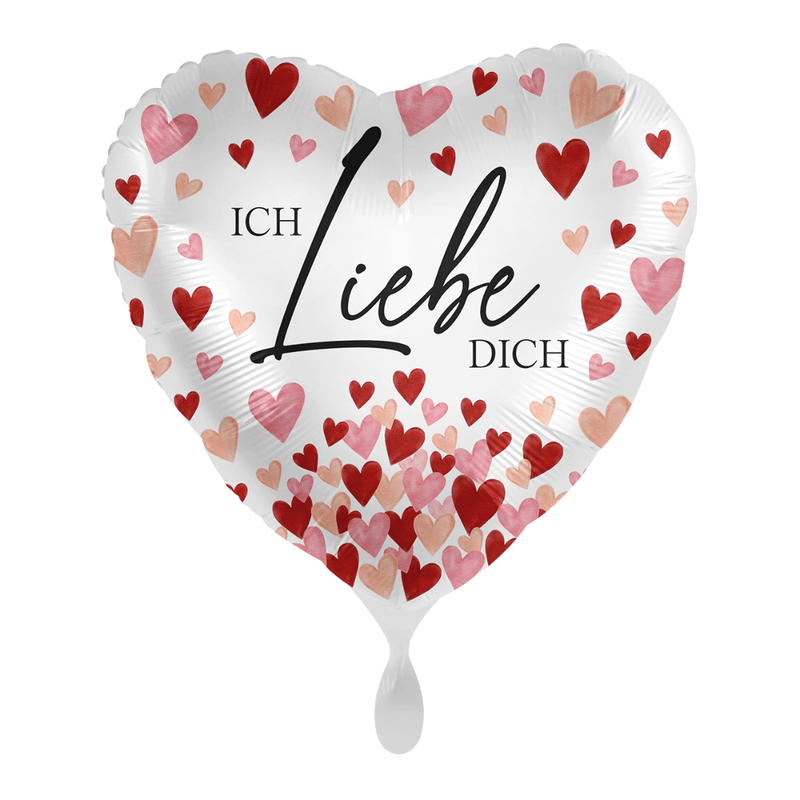 Heliumballon-Geschenk  "Ich liebe Dich" Herzchen