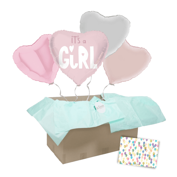 Heliumballon-Geschenk "It's a Girl" Herz