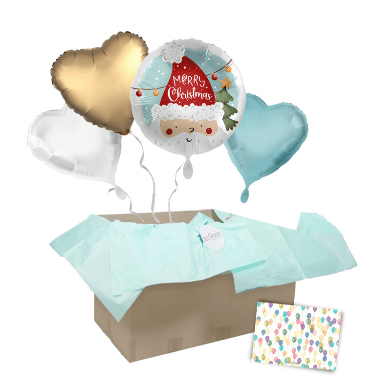 Heliumballon-Geschenk "Merry Christmas" Santa