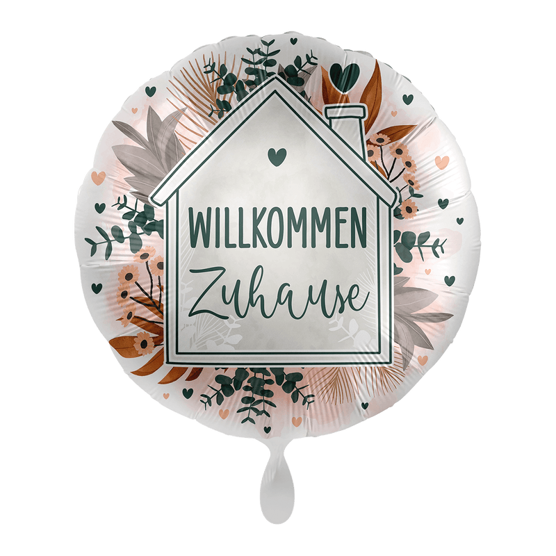 Heliumballon-Geschenk "Willkommen Zuhause"