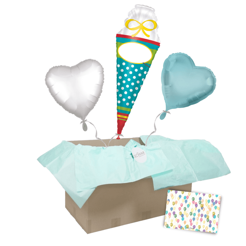 Heliumballon-Geschenk XXL personalisierbare Schultüte