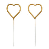 Herz-Wunderkerzen Gold 2 Stk.