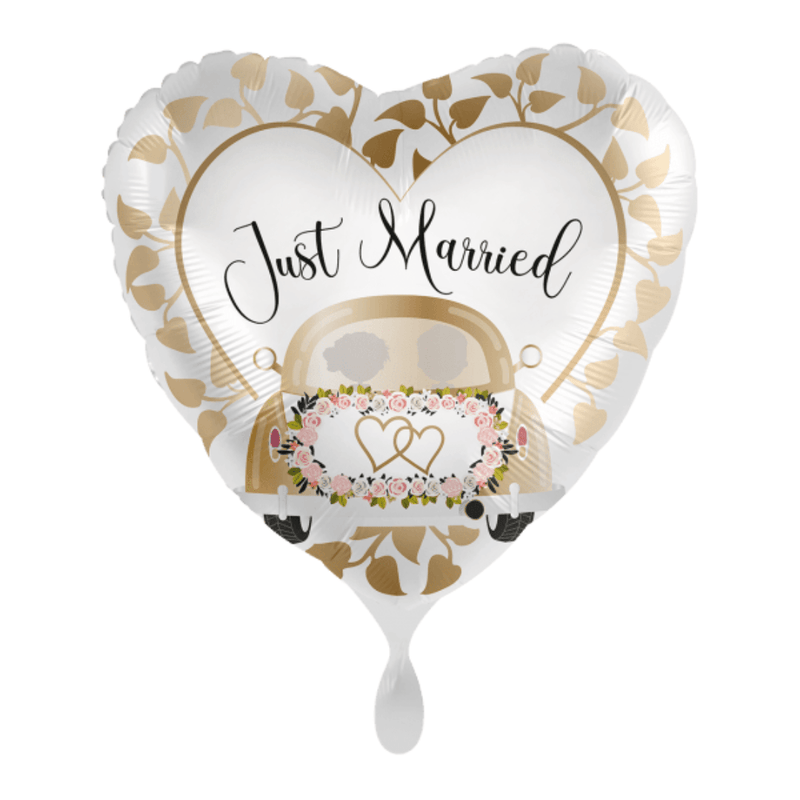 Herzballon "Just married" Car