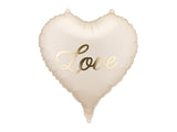 Herzballon "love" Gold