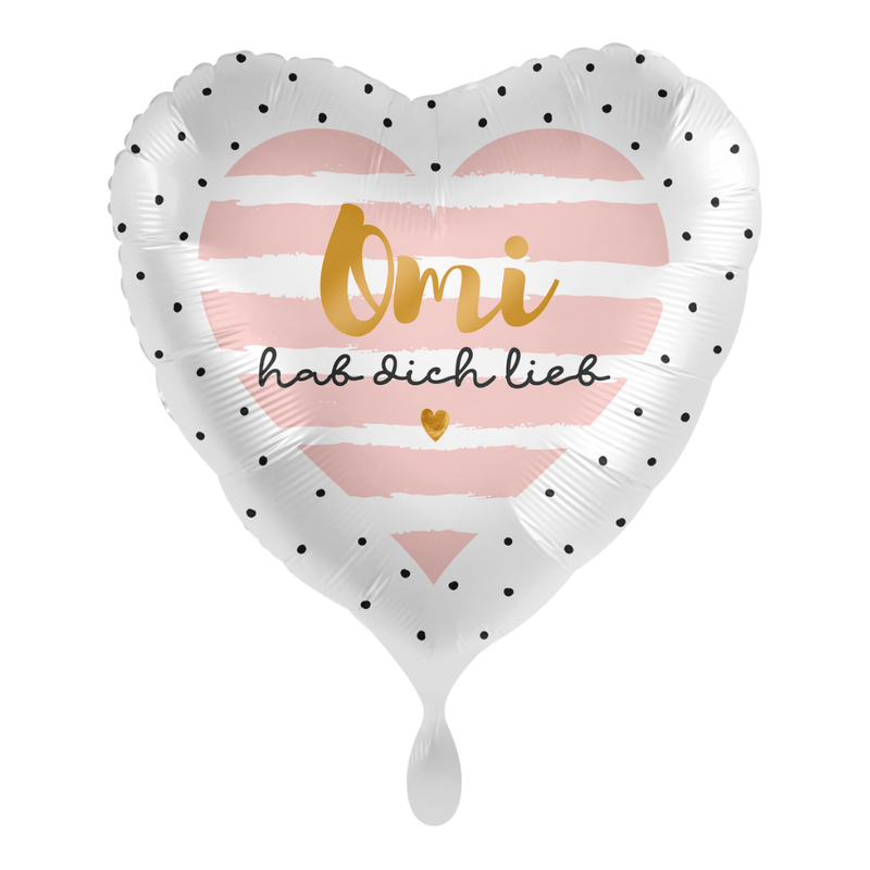 Herzballon "Omi, hab dich lieb"