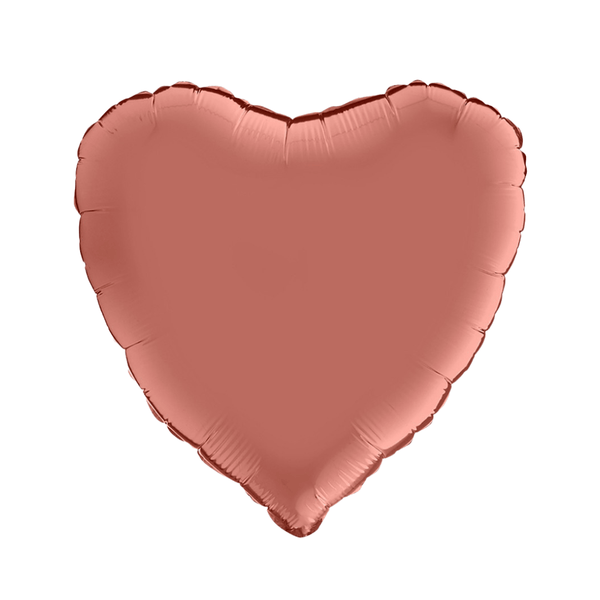 Herzballon Roségold Satin
