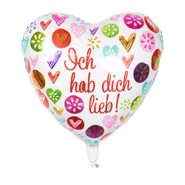 Heliumballon-Geschenk "Ich hab dich lieb"