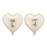 Herzballons "Alles Liebe zur Hochzeit" 2 Stk.