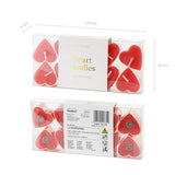 Herzförmige Teelichter Rot 10 Stk.