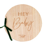 Holz-Gästebuch "Hey Baby"
