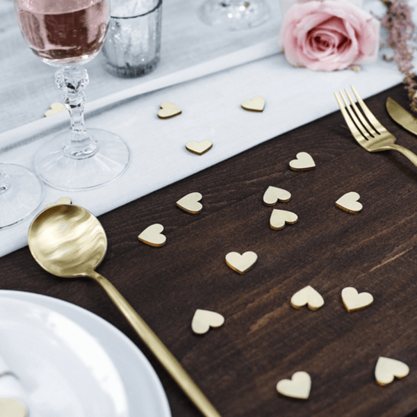 Holzkonfetti - Herzen 50 Stk. - DECORAMI 