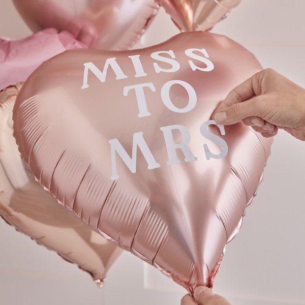 Individualisierbare Herzballons Rosa & Roségold 8 Stk.