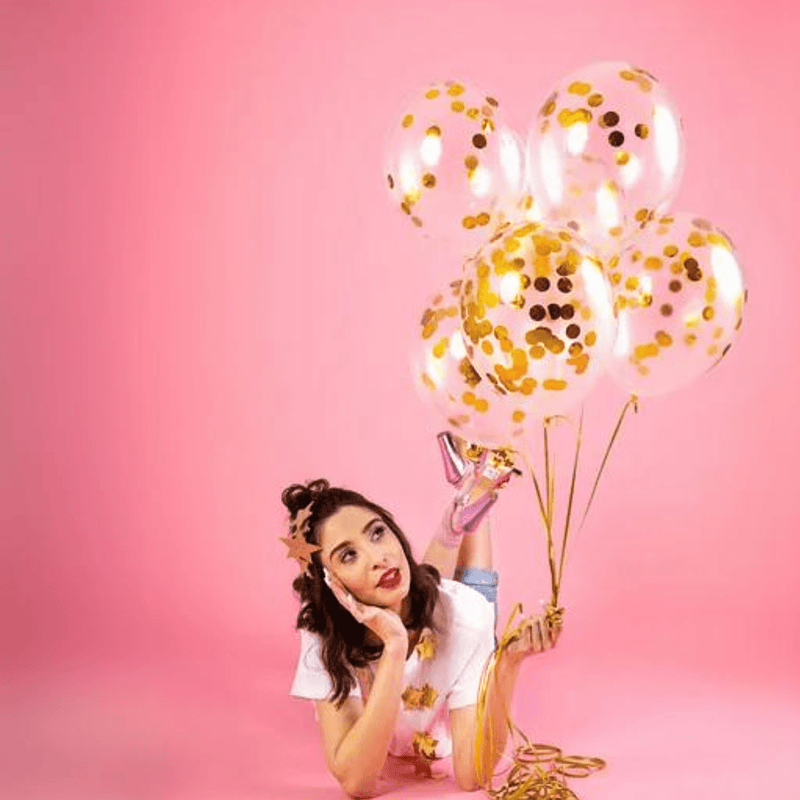 Konfetti-Ballons Ø 27 cm "Happy New Year" 3 Stk.