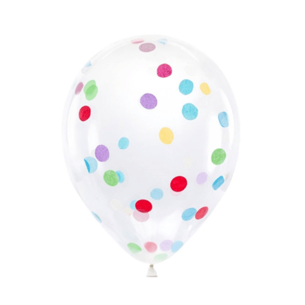 Konfetti-Ballons Ø 30cm Bunt 6 Stk.