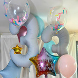 Konfetti-Ballons Ø 30cm Pastell Streusel 4 Stk.