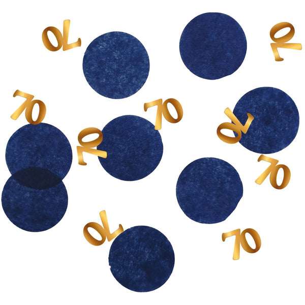 Konfetti Blau Gold 70