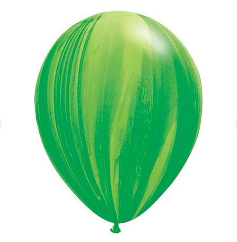 Luftballon Ø 30cm Marmor-Grün-Gelb 10 Stk.