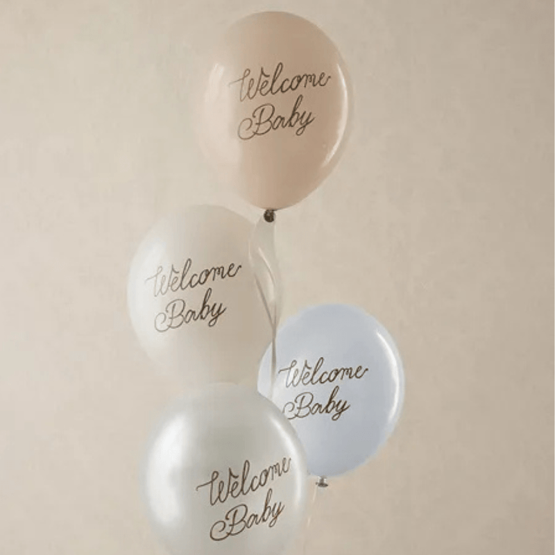 Luftballon Ø 30cm "Welcome Baby" 6 Stk.
