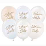 Luftballon Ø 30cm "Welcome Baby" 6 Stk.