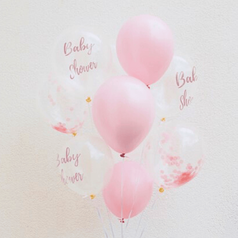 Luftballon-Set "Baby Shower" Rosa 10 Stk.