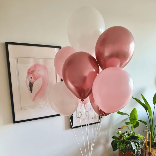 Luftballon-Set Chrom-Mix Roségold 10 Stk.