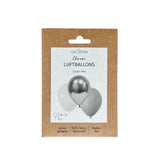Luftballon-Set Chrom-Mix Silber 10 Stk.