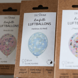 Luftballon-Set Konfetti Hellblau & Weiß 5 Stk.