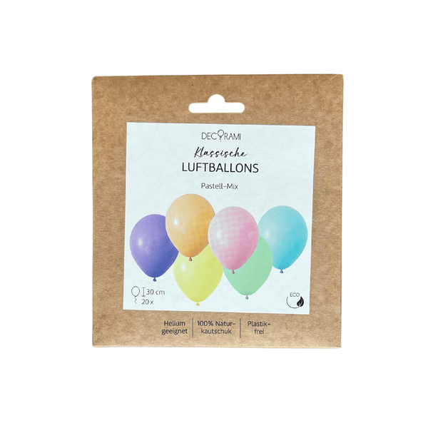 Luftballon-Set Pastell-Mix 20 Stk. Ø 30cm