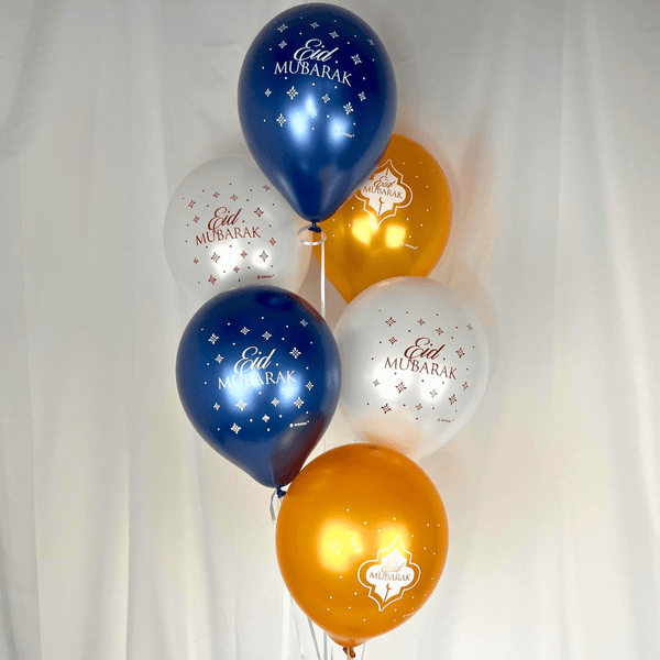 Luftballons Ø 27cm "Eid Mubarak" 6 Stk.