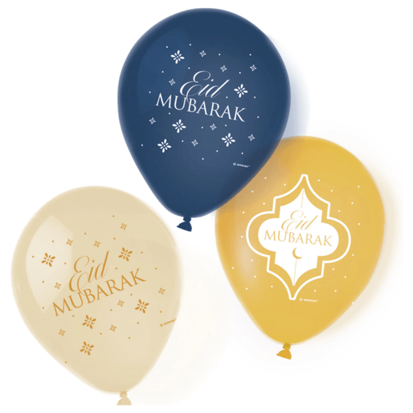 Luftballons Ø 27cm "Eid Mubarak" 6 Stk.