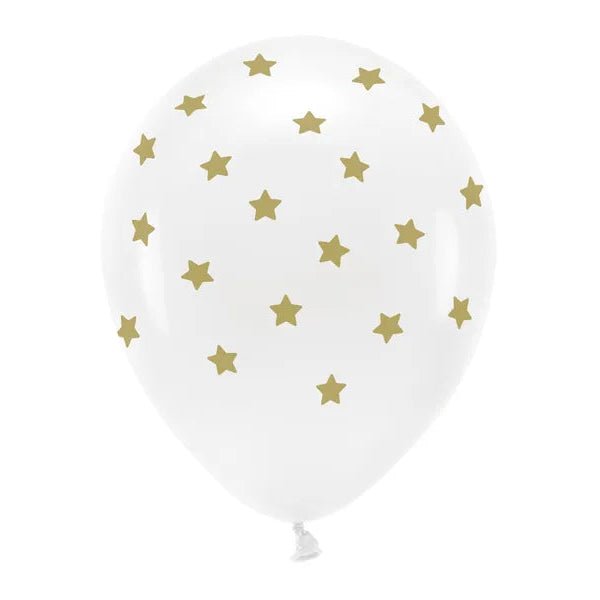 Luftballons Ø 30cm Weiß mit Sternen 50 Stk.