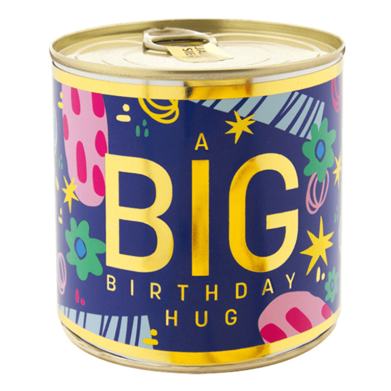 Mini Geburtstags-Kuchen "A BIG Birthday Hug" mit Kerze