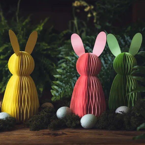 Papierdeko-Waben Hase Rosa