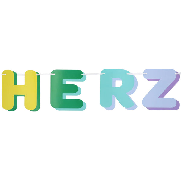 Papiergirlande "Herzlich Willkommen"
