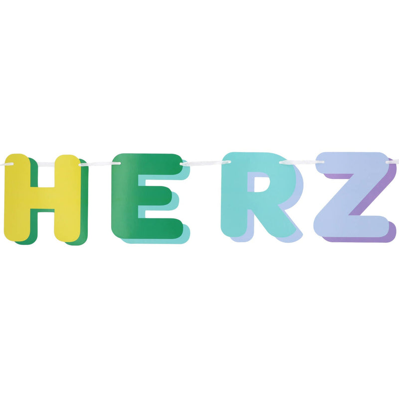 Papiergirlande "Herzlich Willkommen"