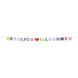 Papiergirlande "Herzlich Willkommen"