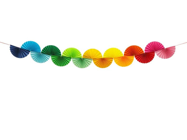 Papiergirlande Regenbogenfächer