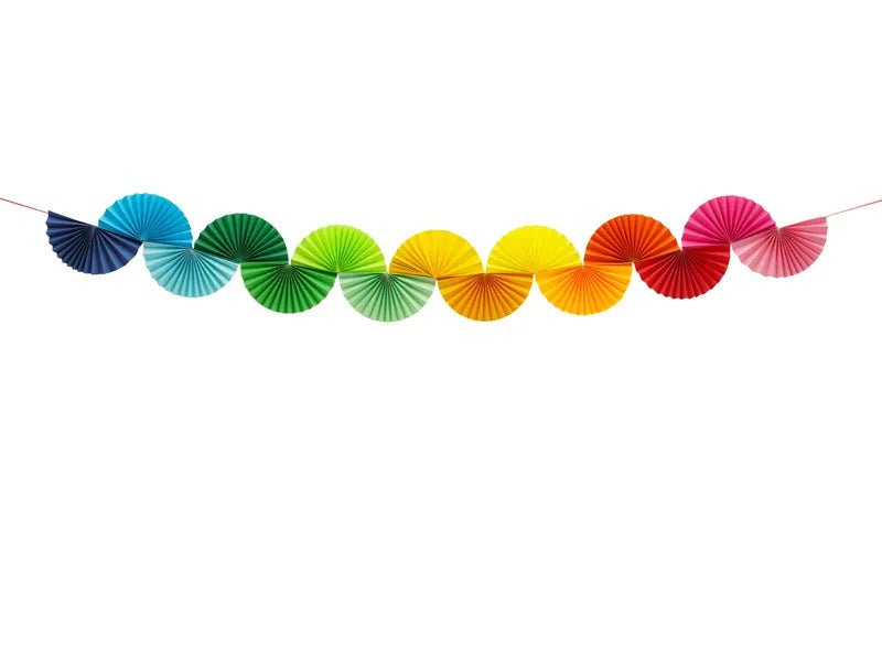 Papiergirlande Regenbogenfächer