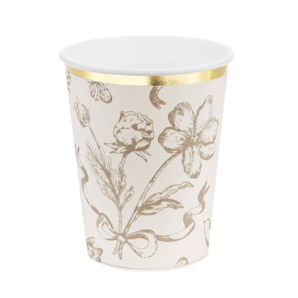 Pappbecher Blumen 6 Stk.