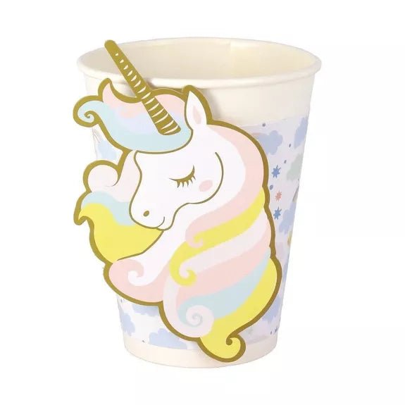 Pappbecher Einhorn Pastell 6 Stk.