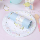 Pappteller Einhorn Pastell 6 Stk.