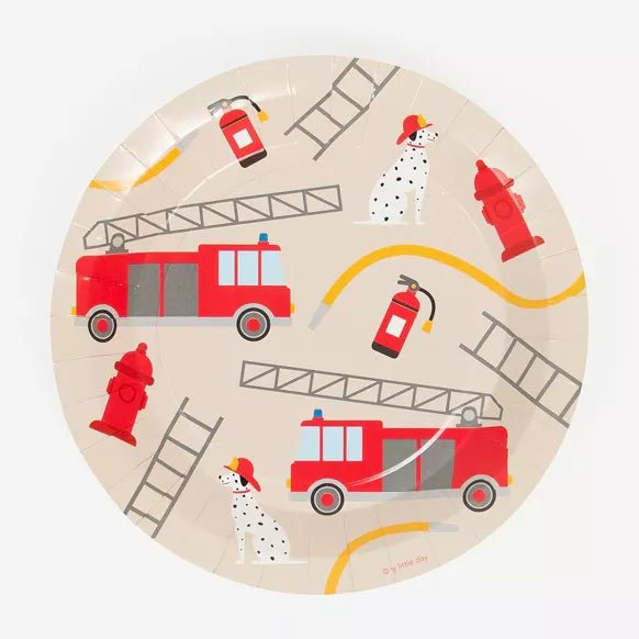 Pappteller Feuerwehr 8 Stk.