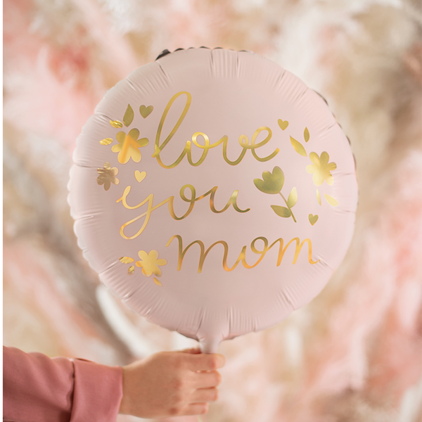 Rund-Folienballon "Love you mom"