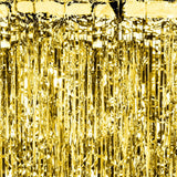 Partyvorhang lang Gold Glitzer