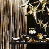 Partyvorhang lang Satin Gold Glitzer