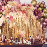 Partyvorhang lang Satin Gold Glitzer