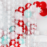 Partyvorhang Sterne Silber